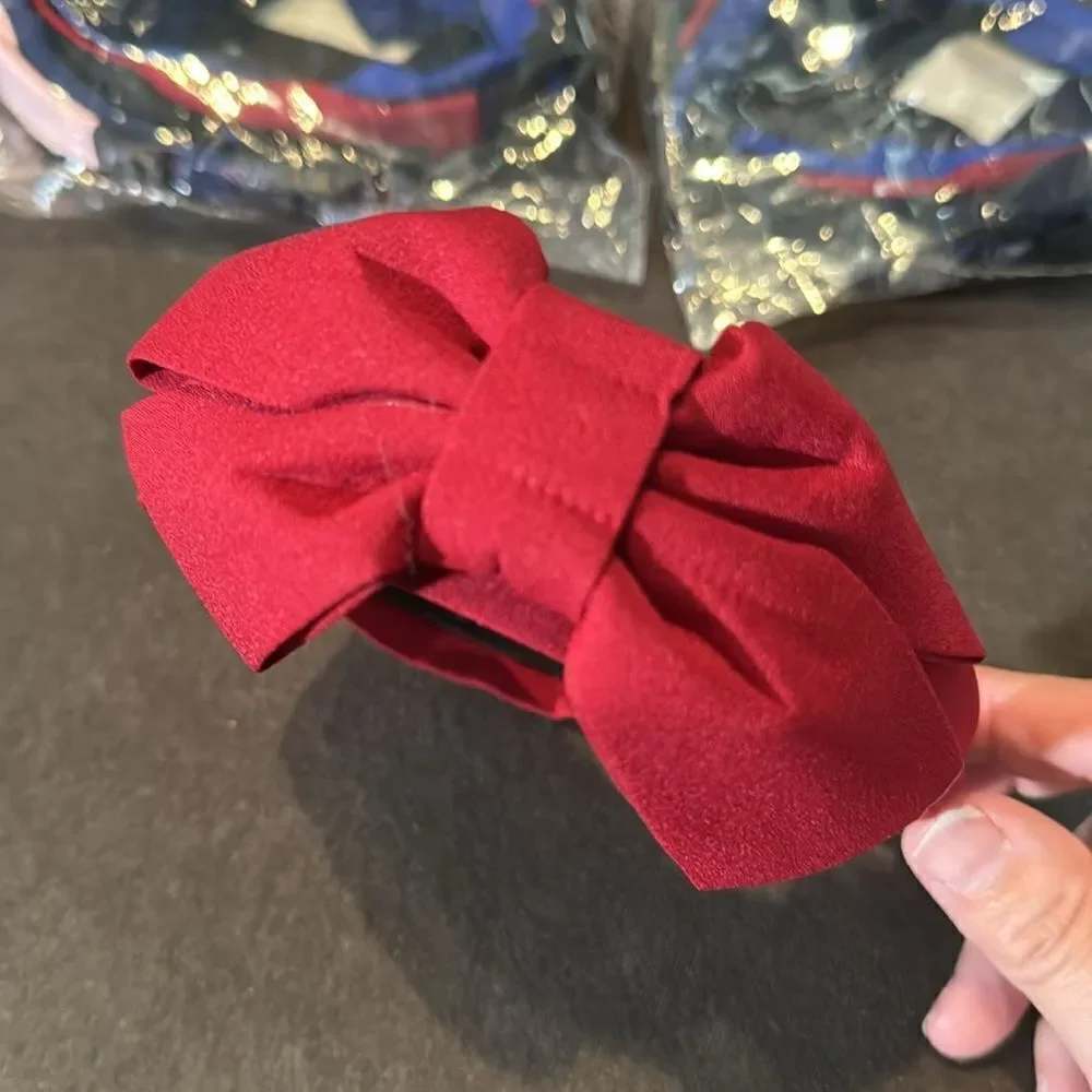 Girls Women Bow Headbands Solid Color 2x 5 pack (10) Pack One Size Fits Most NEW